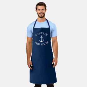 Custom Boat name Welcome Aboard nautical anchor Apron