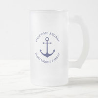 Custom Boat name Welcome Aboard nautical anchor