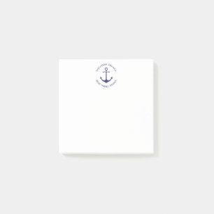 Custom Boat name Welcome Aboard nautical anchor Post-it Notes
