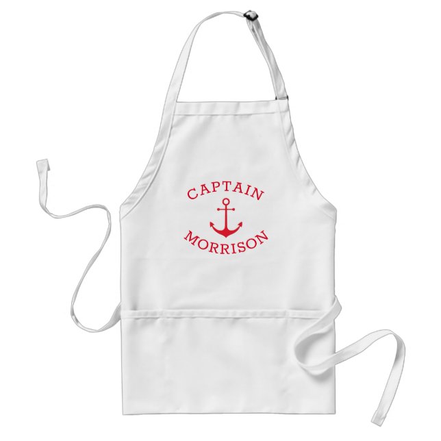 Custom Boat name Welcome Aboard nautical anchor Standard Apron (Front)