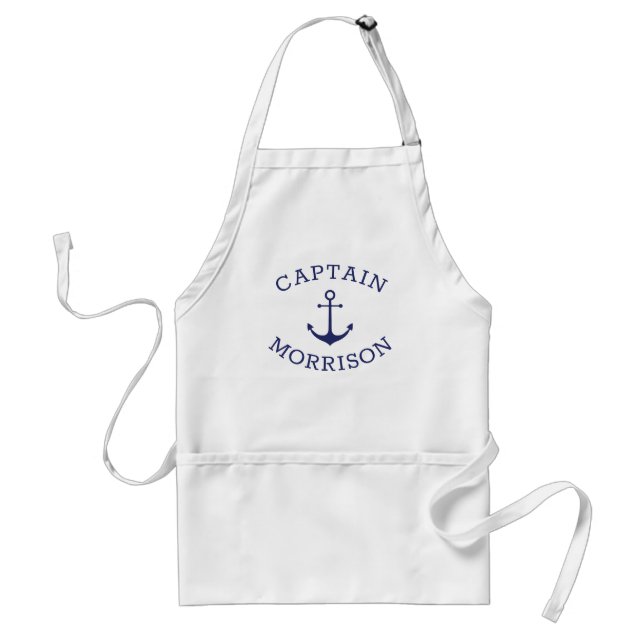 Custom Boat name Welcome Aboard nautical anchor Standard Apron (Front)