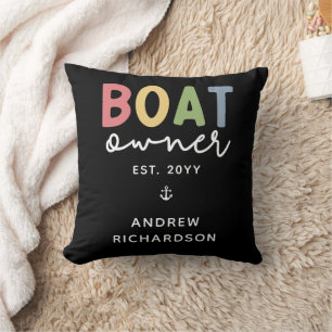 Custom Boat Owner established New Boat Owner Gift Cushion