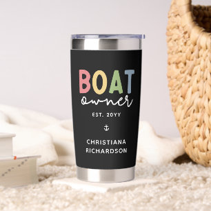 Custom Boat Owner established New Boat Owner Gift Insulated Tumbler