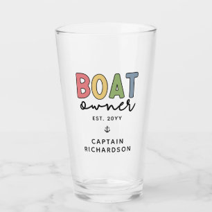 Custom Boat Owner established New Boat Owner Gifts Glass