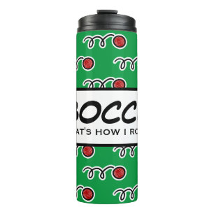Custom bocce ball print Thermal Tumbler travel mug