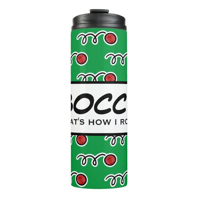 Custom bocce ball print Thermal Tumbler travel mug (Front)