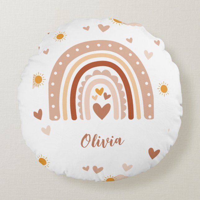Custom Bohemian sky arcs Round Cushion (Front)
