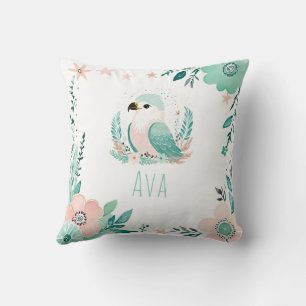 Custom Boho Baby Eagle Pillow Pastel Green