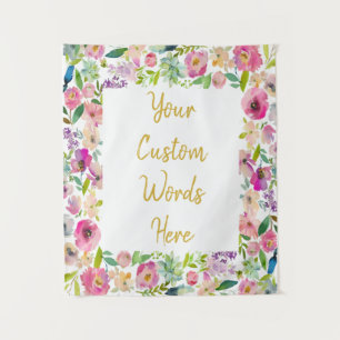 Custom Boho Birthday Party Wedding Photo Booth Tapestry
