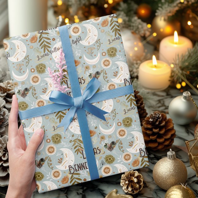 Custom Boho Chic Wrapping Paper with Earthy Tones  (Creator Uploaded)