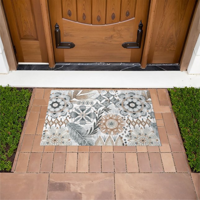 Custom Boho Fall Doormat (Outdoor)
