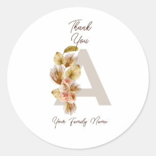 Custom Boho Thank You Tags – Rustic Floral Gift Ta