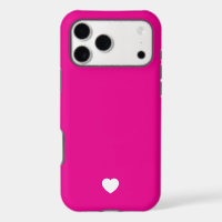 Custom Bold Pink Heart Phone Case – iPhone 17