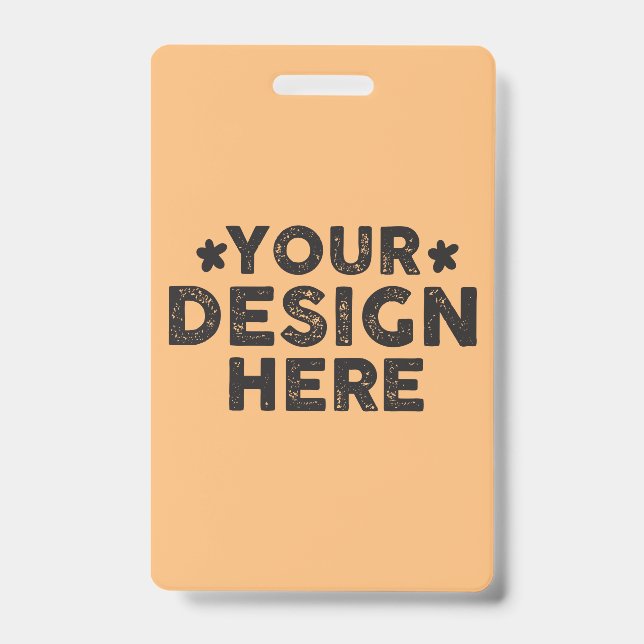 Custom Bold Say Their Name design for men  ID Badge (Front)
