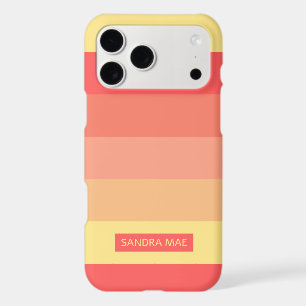 Custom Bold Summer Yellow Orange Red Coral Stripes