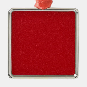 Custom Bold Tomato Red Glitter Ornament