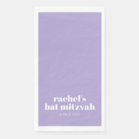 Custom Bold Typography Modern Lavender Bat Mitzvah
