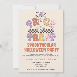 Custom Boo Ghost Cute Trick or Treat Halloween Invitation