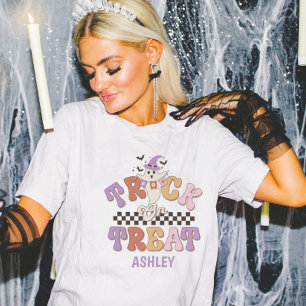 Custom Boo Ghost Cute Trick or Treat Halloween T-Shirt