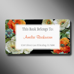 Custom Book Belongs To Poppy Cornflowers Labels