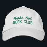 Custom Book Club Name Embroidered Hat<br><div class="desc">Show off your love of reading (and your favorite reading crew) with this custom embroidered book club hat! Personalized with your book club name or any custom text, this hat is the perfect blend of cozy, casual, and bookish style. Use Zazzle’s easy design tools to choose your preferred fonts and...</div>