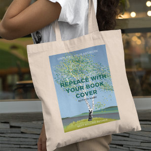Custom Book Cover l Promotion Book Launch Writer Tote Bag