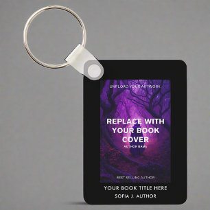 Custom Book Cover Launch Author Promotional  Key Ring