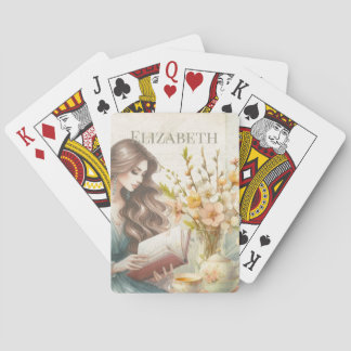 Custom Book Girl Personalised Playing Cards