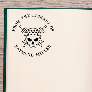 Custom Book   Gothic Pirate Skull  Self-inking Stamp