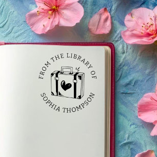 Custom Book Love Travelling Luggage Rubber Stamp