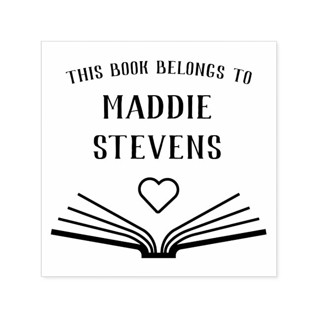 Custom Book Self Inking Rubber Stamp (Design)