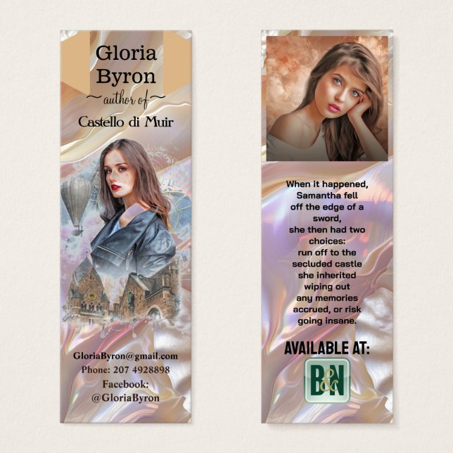 Custom Bookmarks Author Promotions Castello Muir (Front & Back)
