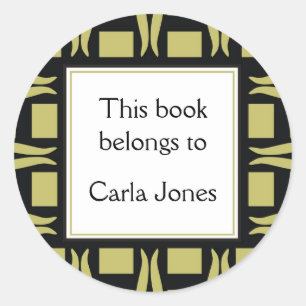 Custom Bookplates Personalised Classic Round Sticker