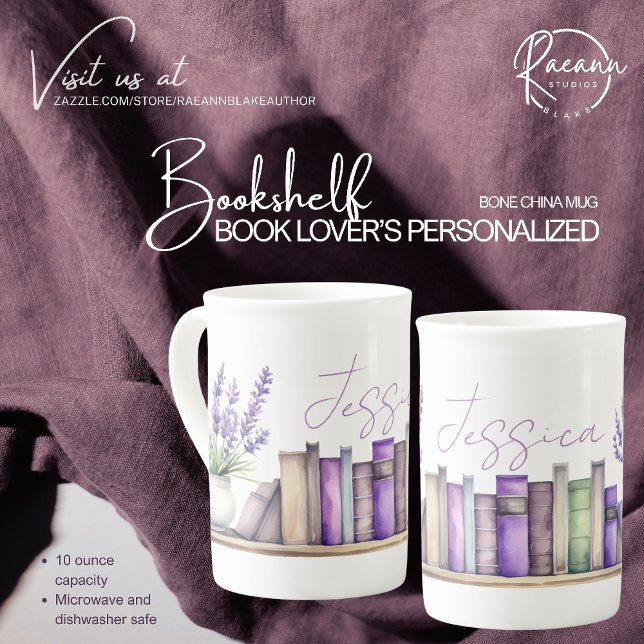 Custom Bookshelf Bone China Mug (Creator Uploaded)
