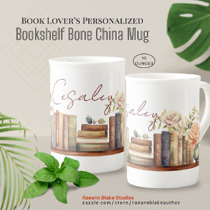 Custom Bookshelf Bone China Mug