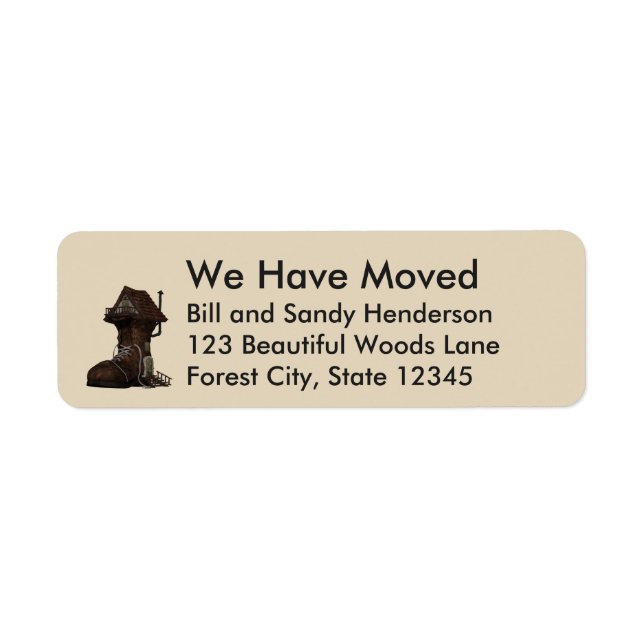Custom Boot Home We Have Moved Moving Announcement (Front)