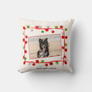 custom Border Collie Christmas pillow