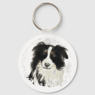 Custom Border Collie - Dog Collection Key Ring