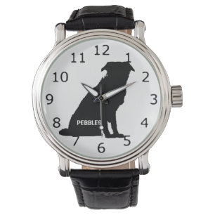 CUSTOM Border Collie Dog Silhouette Watch