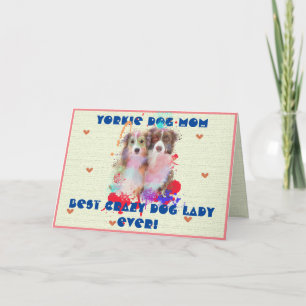 Custom Border Collie Mum Dog Crazy Dog Lady Card
