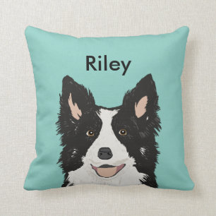 Custom Border Collie Pillow Custom Name