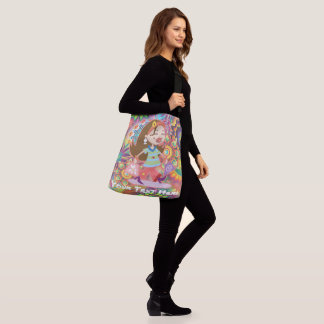 Custom Born to Shop Colourful Funky Shopping Diva Crossbody Bag