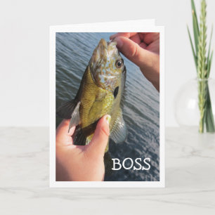 Custom Boss Fishing Humour Birthday Card