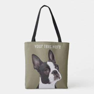 Custom Boston Terrier Tote Bag