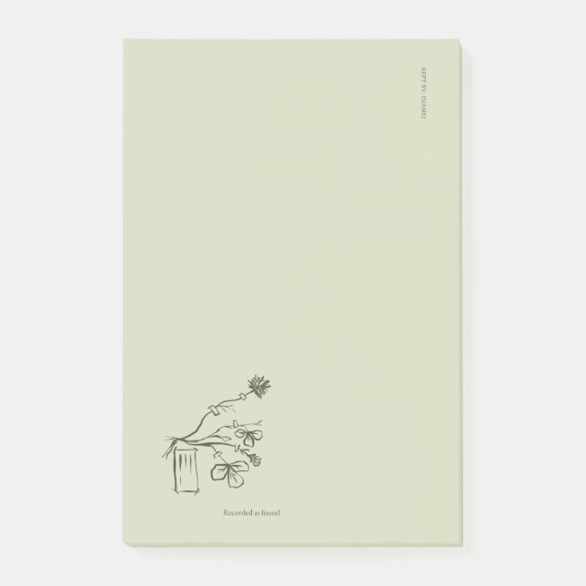 Custom Botanical Dark Academia Garden Reader Post-it Notes (Front)