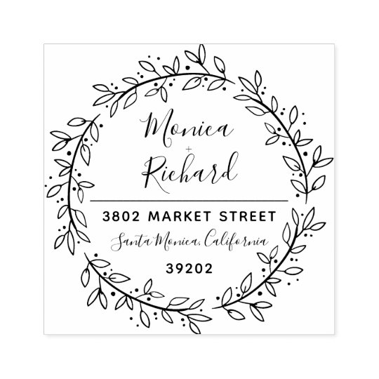 1 x 2.5 inches Return Address Stamp Mountains Couple Address Stamp
