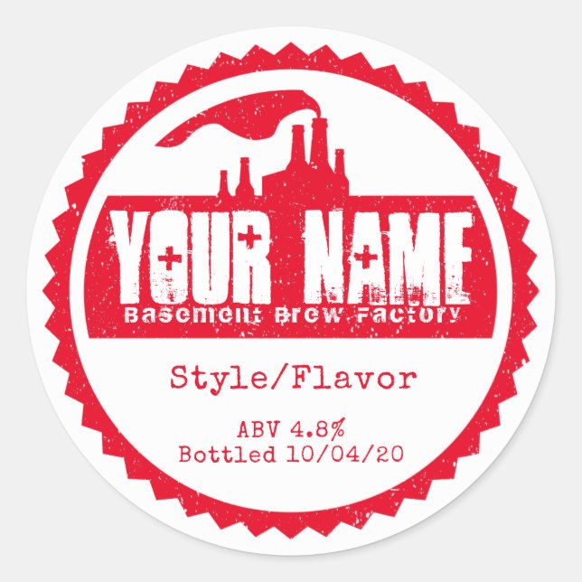 Custom Bottle Label Template - Add your own words (Front)