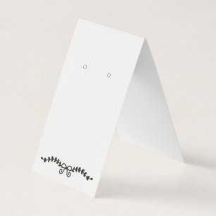 Custom Bow Leaf Self-Standing Earring Display Card