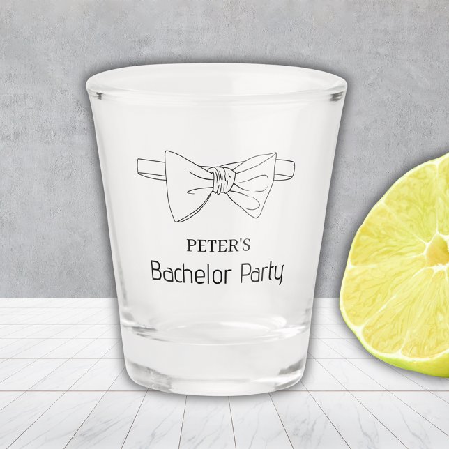 Custom Bow Tie Bachelor Party Shot Glass (Custom Bow Tie Bachelor Party Shot Glass)