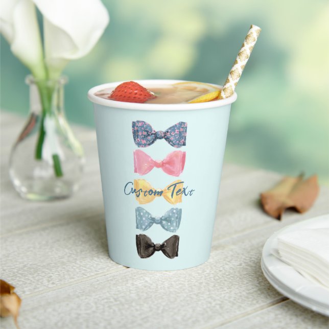 Custom Bow Ties Paper Cups (Insitu)